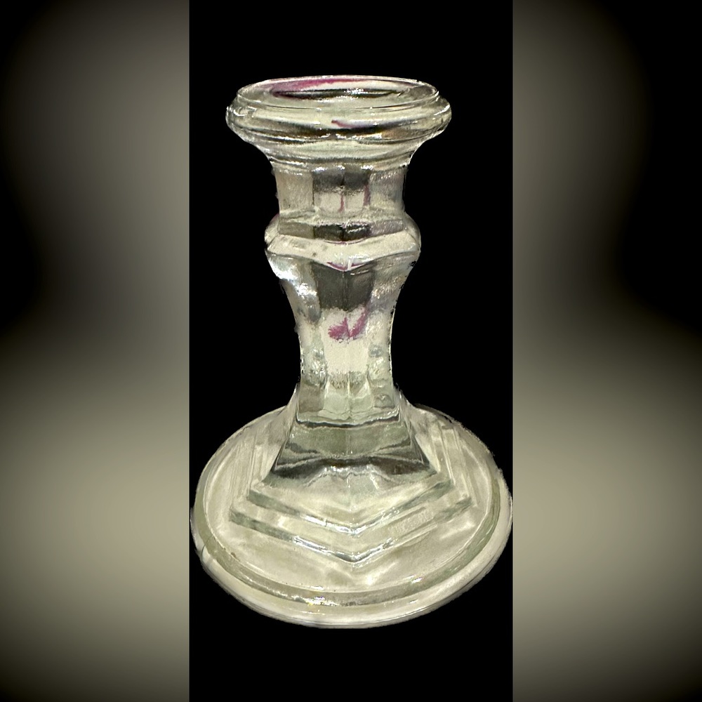 Clear Glass taper candlestick holder romantic intimate classy dinner atmosphere